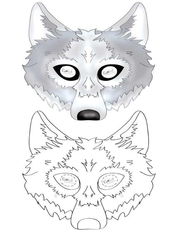 wolf masks for kids printable